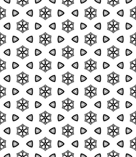 Black and white seamless abstract pattern Background and backdrop Grayscale ornamental design