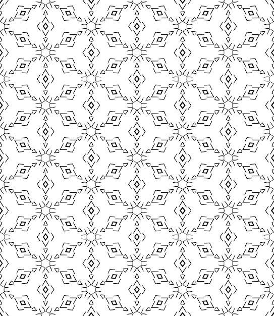 Black and white seamless abstract pattern Background and backdrop Grayscale ornamental design