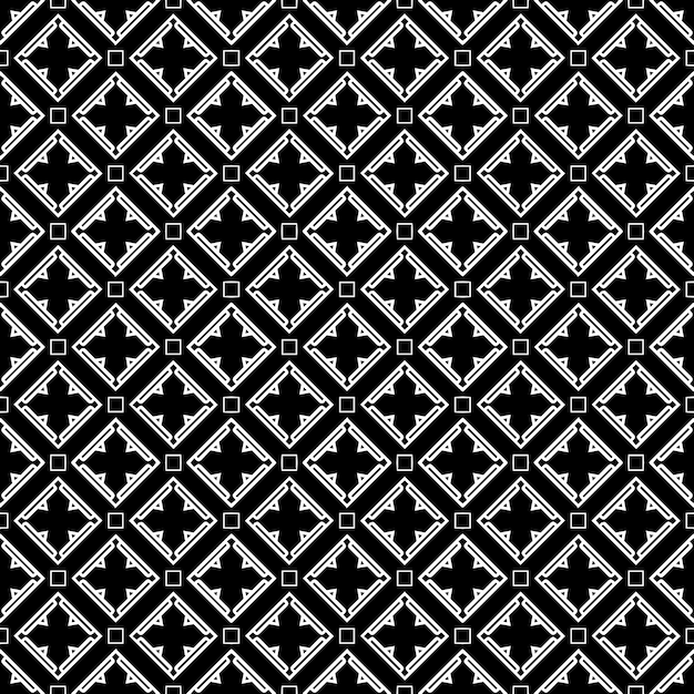 Black and white seamless abstract pattern Background and backdrop Grayscale ornamental design