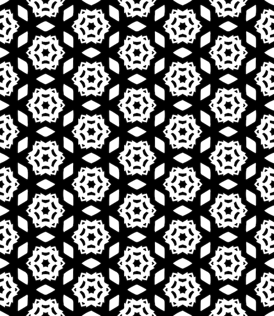 Black and white seamless abstract pattern Background and backdrop Grayscale ornamental design