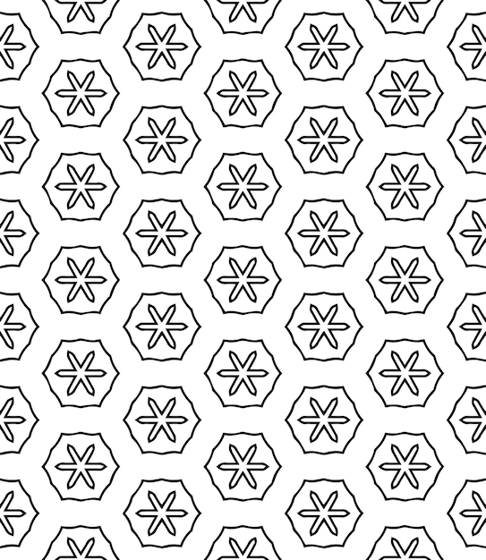 Black and white seamless abstract pattern Background and backdrop Grayscale ornamental design