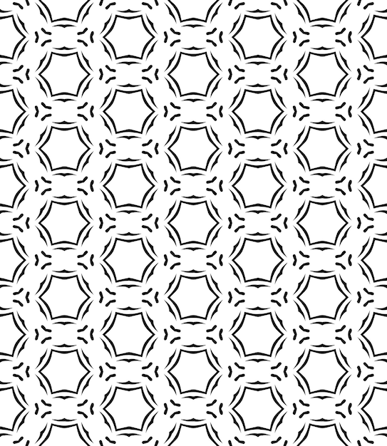 Black and white seamless abstract pattern Background and backdrop Grayscale ornamental design