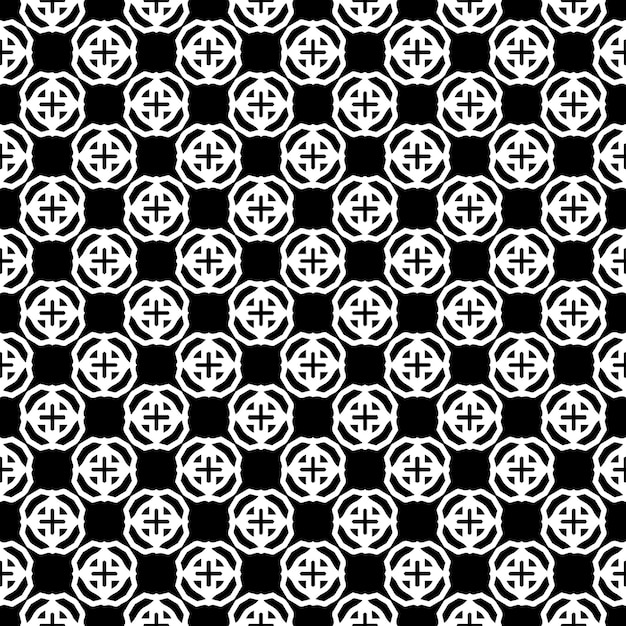 Vector black and white seamless abstract pattern background and backdrop grayscale ornamental design