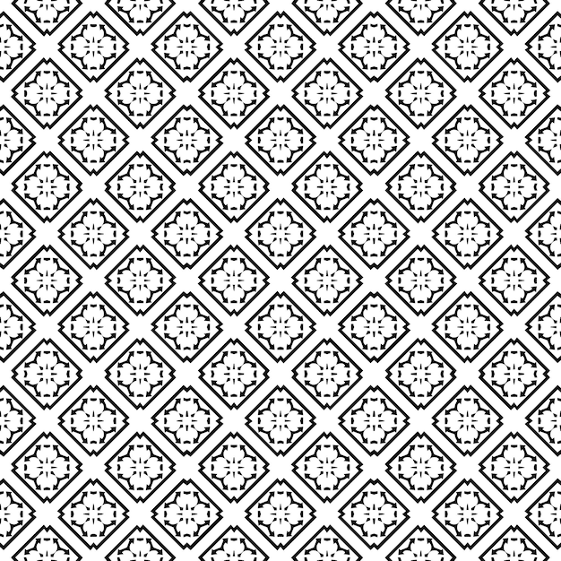 Black and white seamless abstract pattern Background and backdrop Grayscale ornamental design