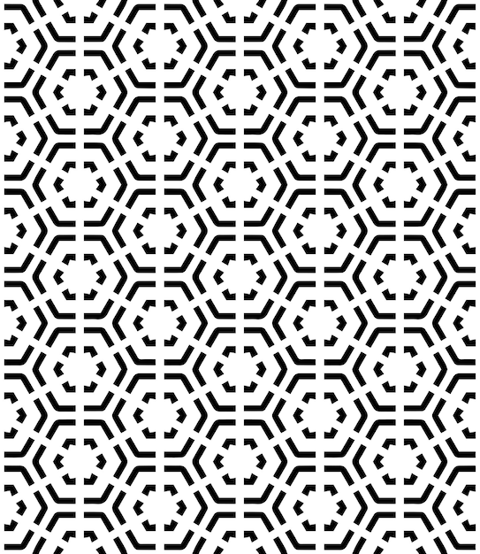 Black and white seamless abstract pattern Background and backdrop Grayscale ornamental design