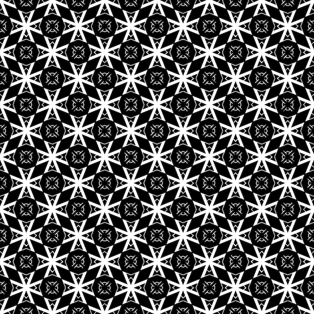 Black and white seamless abstract pattern Background and backdrop Grayscale ornamental design