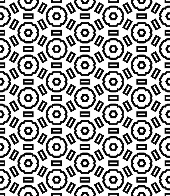 Black and white seamless abstract pattern Background and backdrop Grayscale ornamental design