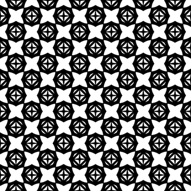 Black and white seamless abstract pattern Background and backdrop Grayscale ornamental design