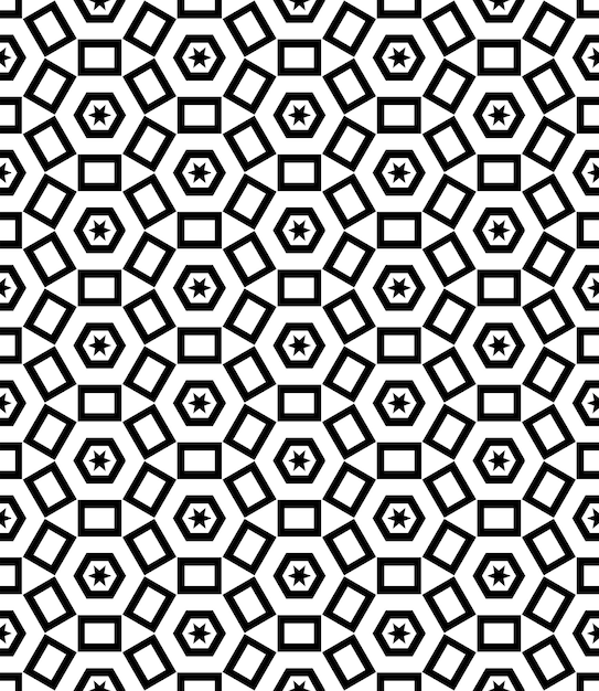 Black and white seamless abstract pattern Background and backdrop Grayscale ornamental design