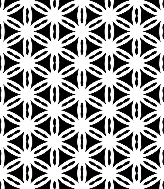 Black and white seamless abstract pattern Background and backdrop Grayscale ornamental design