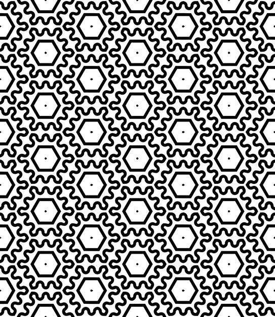 Black and white seamless abstract pattern Background and backdrop Grayscale ornamental design