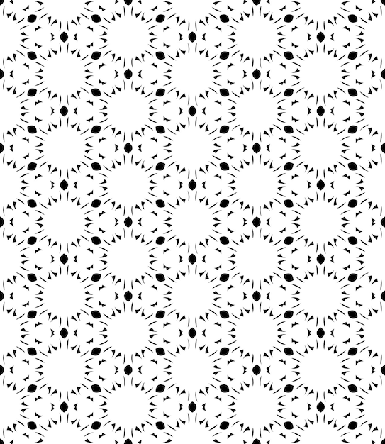 Black and white seamless abstract pattern Background and backdrop Grayscale ornamental design