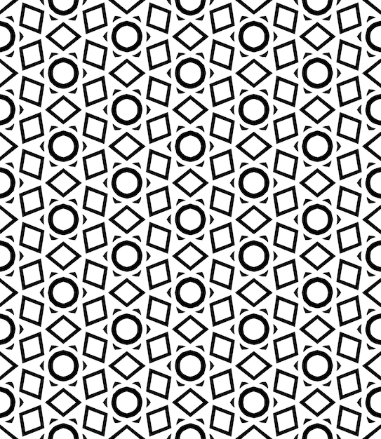 Black and white seamless abstract pattern Background and backdrop Grayscale ornamental design