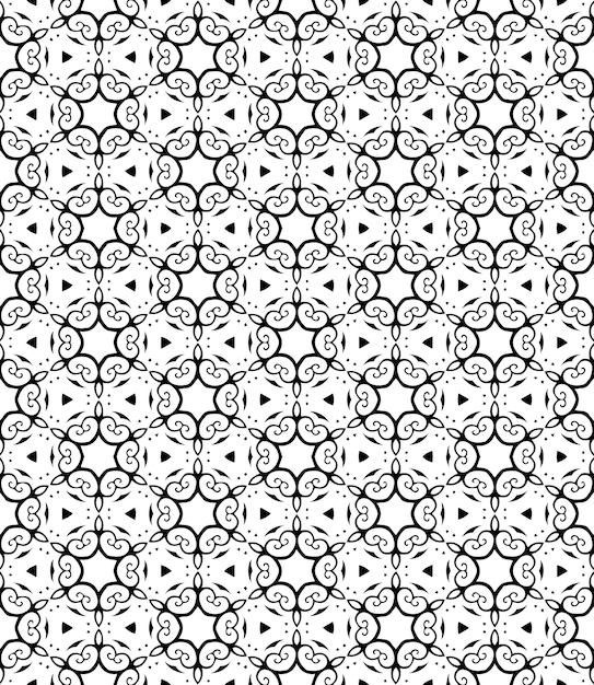 Black and white seamless abstract pattern Background and backdrop Grayscale ornamental design