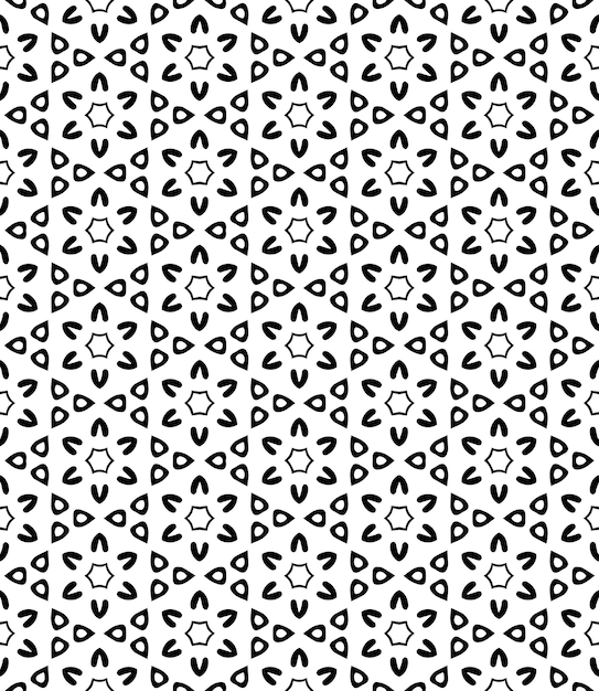 Black and white seamless abstract pattern Background and backdrop Grayscale ornamental design