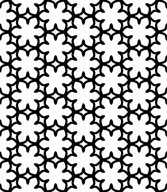 Black and white seamless abstract pattern Background and backdrop Grayscale ornamental design