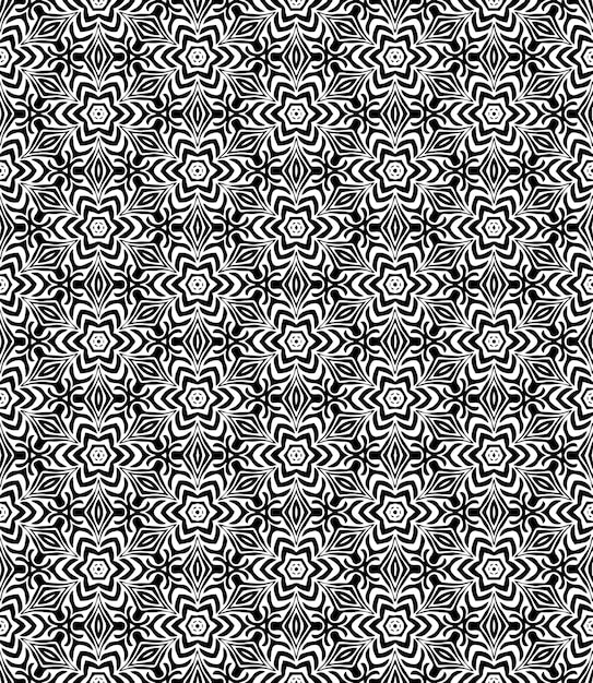 Black and white seamless abstract pattern Background and backdrop Grayscale ornamental design