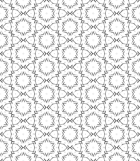 Черно-белый бесшовный абстрактный узор Фон и фон Орнаментальный дизайн в оттенках серого