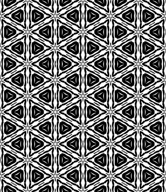 Black and white seamless abstract pattern Background and backdrop Grayscale ornamental design