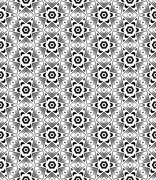 Vector black and white seamless abstract pattern background and backdrop grayscale ornamental design