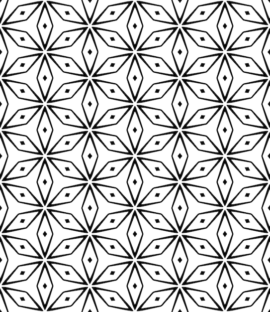 Black and white seamless abstract pattern Background and backdrop Grayscale ornamental design