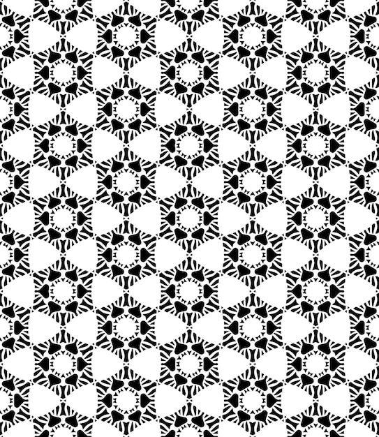 Black and white seamless abstract pattern Background and backdrop Grayscale ornamental design