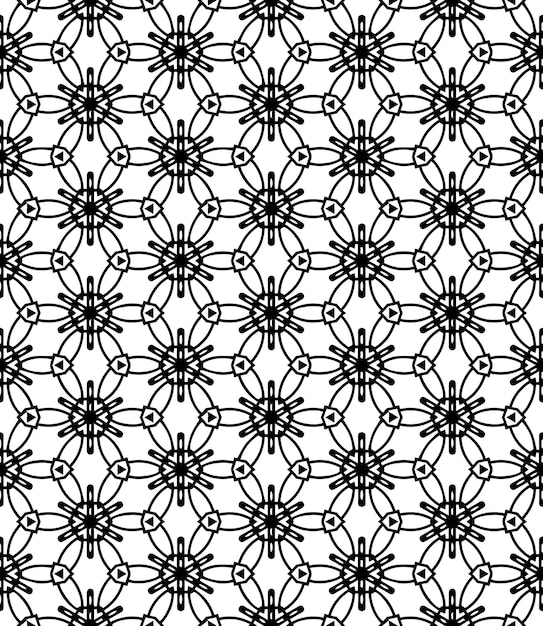 Black and white seamless abstract pattern Background and backdrop Grayscale ornamental design