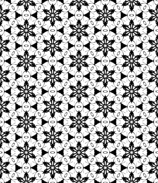 Black and white seamless abstract pattern Background and backdrop Grayscale ornamental design