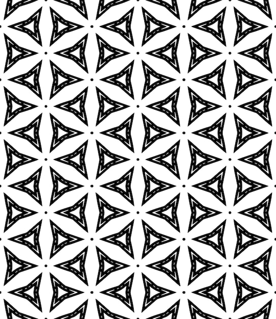 Black and white seamless abstract pattern Background and backdrop Grayscale ornamental design