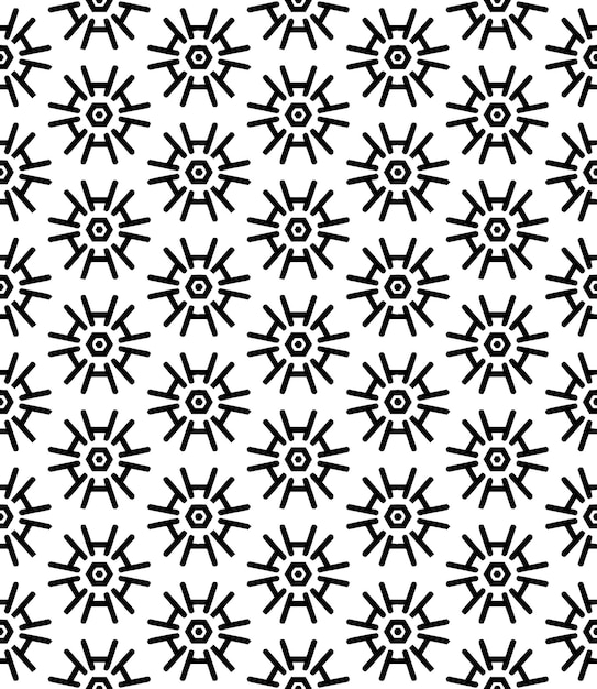 Black and white seamless abstract pattern Background and backdrop Grayscale ornamental design