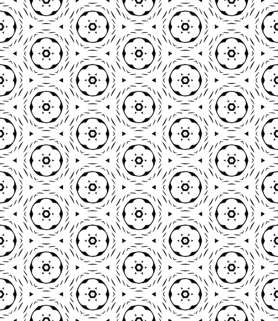 Black and white seamless abstract pattern Background and backdrop Grayscale ornamental design