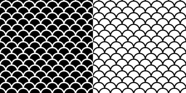 Black and white seamless abstract pattern vector illustration