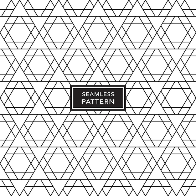 Black and white seamless geometric pattern background. vector illustration.