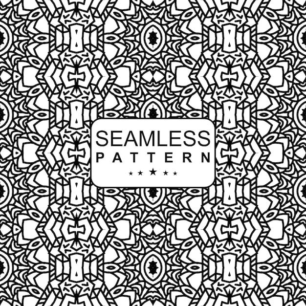 BLACK WHITE SEAMLESS PATTERN BACKGROUND. VECTOR ILLUSTRATION