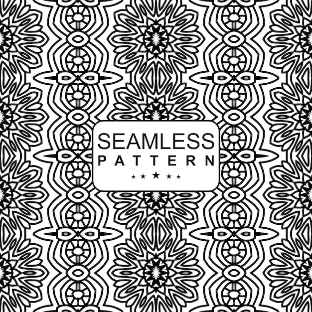 BLACK WHITE SEAMLESS PATTERN BACKGROUND. VECTOR ILLUSTRATION