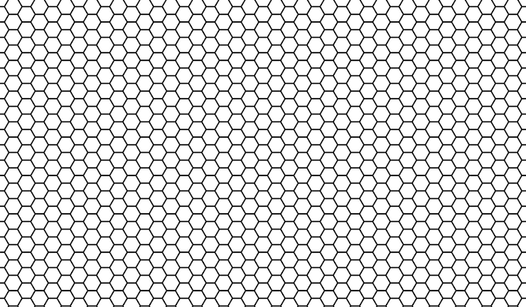 Vector a black and white seamless pattern of the hexagonal pattern