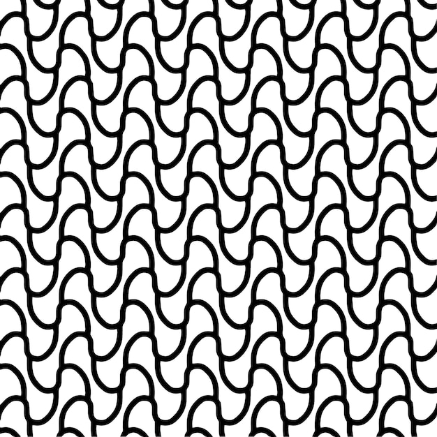 Black and white seamless pattern imitating chains and chain mail