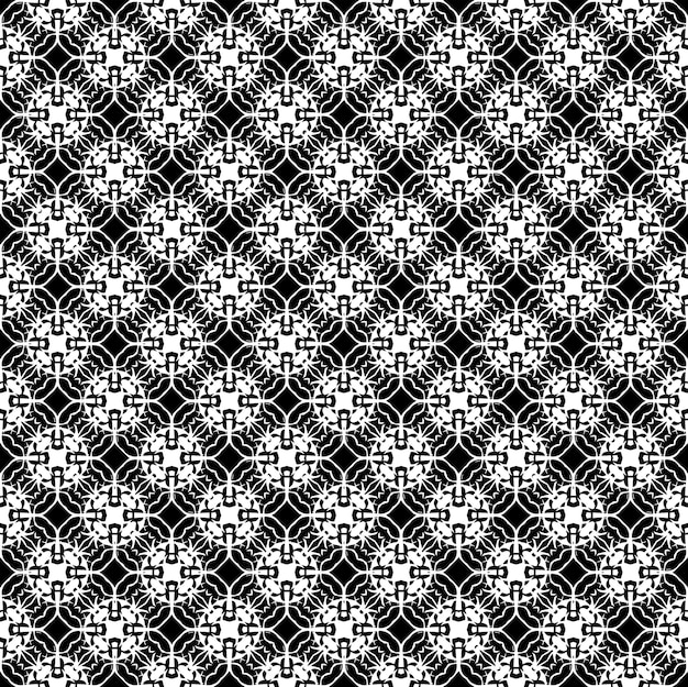 Black and white seamless pattern texture Greyscale ornamental graphic design Mosaic ornaments Pattern template Vector illustration EPS10