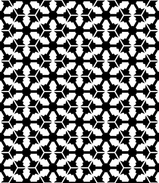 Black and white seamless pattern texture Greyscale ornamental graphic design Mosaic ornaments Pattern template Vector illustration EPS10