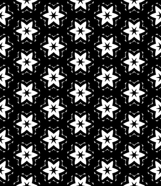 Black and white seamless pattern texture Greyscale ornamental graphic design Mosaic ornaments Pattern template Vector illustration EPS10