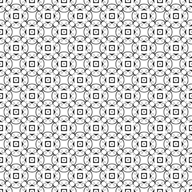 Black and white seamless pattern texture Greyscale ornamental graphic design Mosaic ornaments Pattern template Vector illustration EPS10