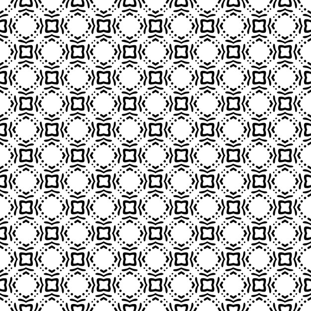 흑백 원활한 패턴 질감 회색조 장식용 그래픽 디자인 모자이크 장식품 패턴 템플릿 벡터 그림 EPS10