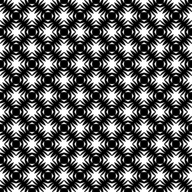 Black and white seamless pattern texture Greyscale ornamental graphic design Mosaic ornaments Pattern template Vector illustration EPS10