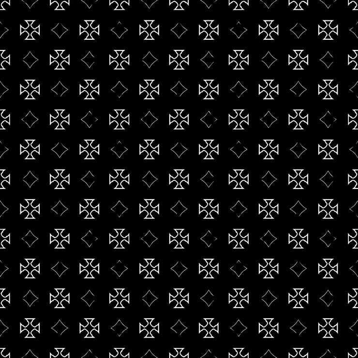 Vector black and white seamless pattern texture greyscale ornamental graphic design mosaic ornaments pattern template vector illustration eps10