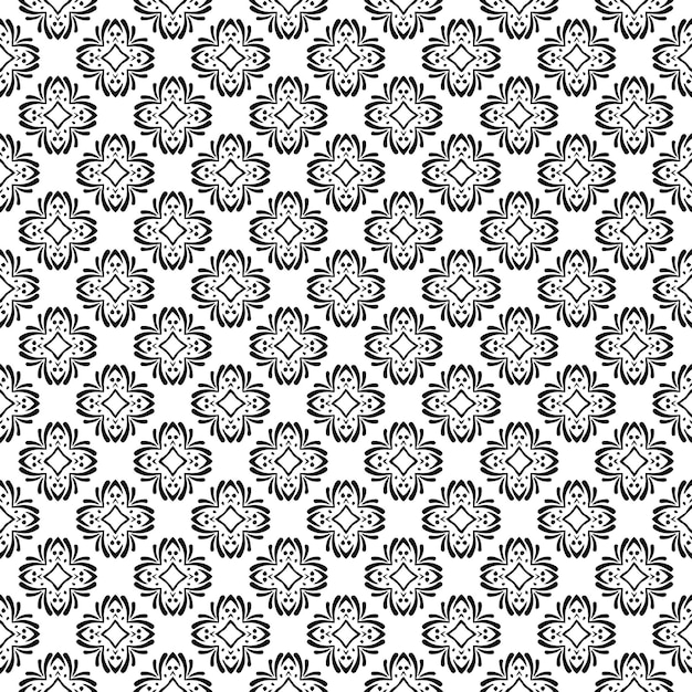 Black and white seamless pattern texture Greyscale ornamental graphic design Mosaic ornaments Pattern template