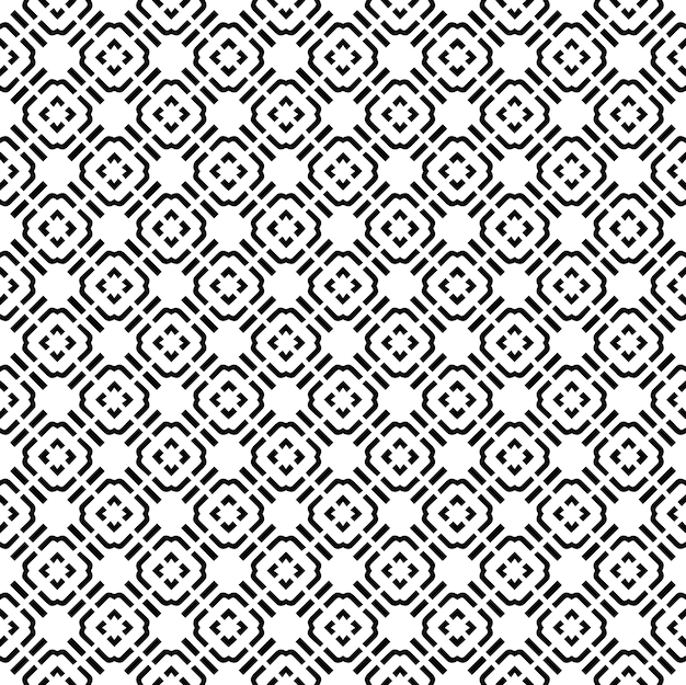 Black and white seamless pattern texture Greyscale ornamental graphic design Mosaic ornaments Pattern template