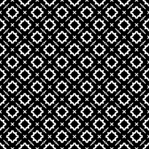 Black and white seamless pattern texture Greyscale ornamental graphic design Mosaic ornaments Pattern template