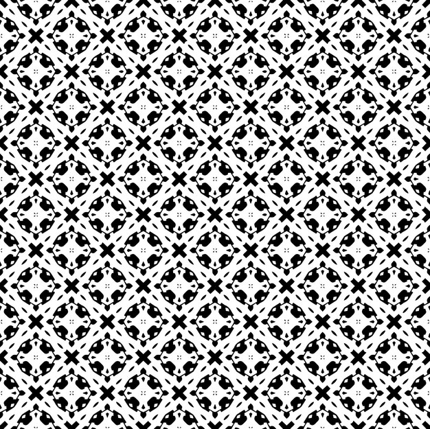 Black and white seamless pattern texture Greyscale ornamental graphic design Mosaic ornaments