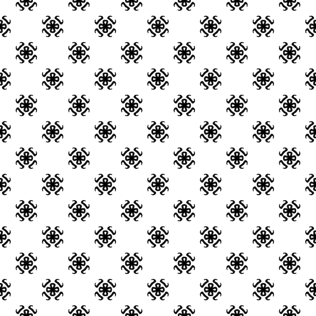 Black and white seamless pattern texture Greyscale ornamental graphic design Mosaic ornaments