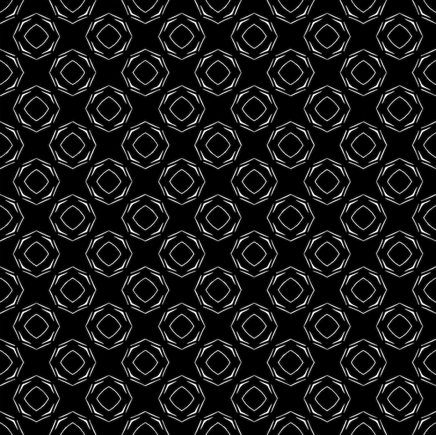 Black and white seamless pattern texture Greyscale ornamental graphic design Mosaic ornaments